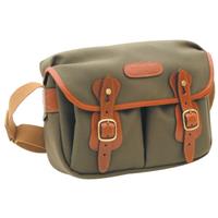 

Billingham Hadley Small, Camera or Document Shoulder Bag, Sage Canvas with Tan Leather Trim and Brass Fittings.