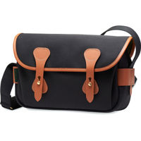 

Billingham S3 Shoulder Bag for Mid-Sized DSLR, Small Lens and Mirrorless Camera, Black Canvas/Tan Leather