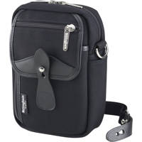 

Billingham Stowaway Airline Shoulder Bag for Small Film or Digital Camera with Accessories, Black Canvas with Black Leather Trim