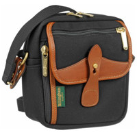 

Billingham Stowaway Series "Pola", Waist Style All Purpose Pouch, Black with Tan Trim