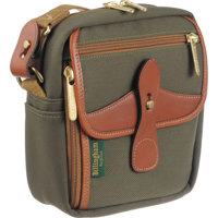 

Billingham Stowaway Pola Shoulder Bag for Small Compact or Mirror Less Camera with Accessories, Sage Green with Tan Leather Trim