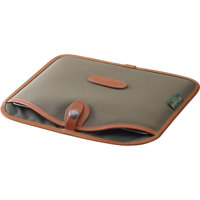 

Billingham Slip Case for iPad or Similar-Size Tablets, Sage FiberNyte with Tan Leather Trim