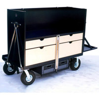 

Backstage Craft-Service Cart with Wheels, 1000lbs Capacity