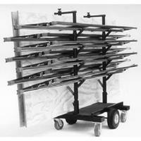 

Backstage Tube and Plywood Track Cart, 800lbs Capacity, Black Hammertone
