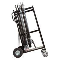 

Backstage Equipment Steel Cart with 6" and 10" Wheels for 18-20 C-Stands, Supports 800 Lbs