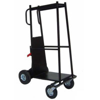 

Backstage Equipment Steel Cart Plus with 8" and 10" Wheels for 18-20 C-Stands, Supports 800 Lbs