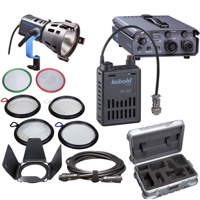 

Bron Kobold DW 200 PAR AC / DC Flight Kit, with 200 watt HMI Head, 2 Ballasts, Lamp, PAR Reflector ,Case & Scrims