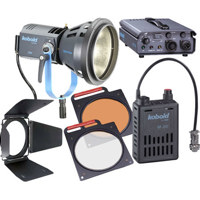 

Bron Kobold DW 200 Open Face AC / DC Kit, with 200 watt HMI Head, 2 Ballasts, Lamp, Open Face Reflector & Filters.(Case not Included)