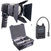 

Bron Kobold DLF 200 DC Reporter Kit, with 200 watt HMI Sun Gun, Ballast, Lamp, Filter, Barndoors & Case