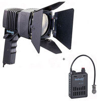 

Bron Kobold DLF 200 DC Reporter Kit, with 200 watt HMI Sun Gun, Ballast, Lamp, & Barndoors.