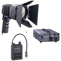 

Bron Kobold DLF 200 AC / DC Reporter Kit, with 200 watt HMI Sun Gun, 2 Ballasts, Lamp & Barndoors