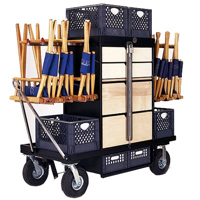 

Backstage Prop Cart with Wheels, 1000lbs Capacity
