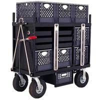 

Backstage 4-Crate Horizontal Set Box Cart with Wheels, 1000lbs Capacity