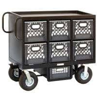 

Backstage 6-Crate Mini Set Box Cart, Black Hammertone, 1000 lbs. Max Capacity