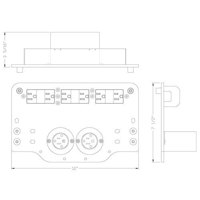 

Backstage Mag A.C. Toe Plate with 6x GFCI Outlets and 2x USB Chargers