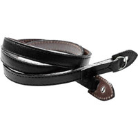 

Black Label Bag M3 Style Camera Leather Strap, Black with Dark Brown Interior