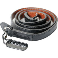 

Black Label Bag M3 Style Camera Leather Strap, Black with Pebbled Brown Interior