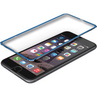 

BlooPro Clear Premium Tempered Glass Screen Protector with Blue Rim for iPhone 6/6s