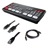 

Blackmagic Design ATEM Mini Live Production Switcher Pro - With Atem mini Pro for PC, Kramer Standard HDMI (M)to HDMI (M)Cable,6', 25' Cat5e 350Mhz Snagless Patch Cable Black, StarTech 1m / 3.28' 10Gbps USB 3.1 Cable