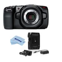 

Blackmagic Design BMPCC Pocket Cinema Camera 4K - Bundle With Core SWX PowerBase EDGE 14.8V 49Wh Battery, and Microfiber Cloth