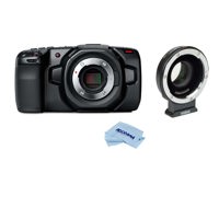 

Blackmagic Design BMPCC Pocket Cinema Camera 4K - Bundle with Metabones T Speed Booster XL 0.64x Adapter for Canon EF Lens to BMPCC4K Camera, Microfiber Cloth