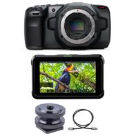 

Blackmagic Design Pocket Cinema Camera 6K - Bundle With Atomos Shinobi 5.2" IPS Touchscreen Full HD HDR Photo and Video Monitor, Hot Shoe Foot to 1/4"-20 Screw Adapter, HDMI 2.0 Cable with Ethernet 10'