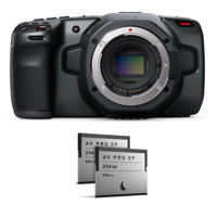 

Blackmagic Design Pocket Cinema Camera 6K, Canon EF - With 2x Angelbird AV PRO CF 256GB Memory Card