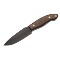 

BucknBear Tactical Hunter Knife with 4.25" High Carbon Drop Point Black Blade and Walnut Wood Handle