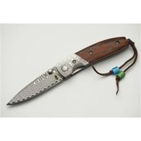 

BucknBear Cocobolo Linerlock Folding Knife with 2.95" VG10 Core Damascus Standard Blade and Cocobolo Wood Handle