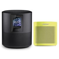 

Bose Home Speaker 500, Triple Black - With Bose SoundLink Color Bluetooth Speaker II, Yellow Citron