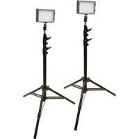 

Bescor Field Pro FP-180K Bi-Colored Dual LED Studio Lighting Kit, Includes 2x FP-180 Bi-Color LED Light, 2x LS-180 Light Stand, 2x AC-12V2 Power Supply