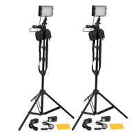 

Bescor Field Pro FP-180KB Bi-Colored Dual LED & 5 Hour Battery Studio Lighting Kit, Includes 2x FP-180 Bi-Color LED Light, 2x LS-180 Light Stand, 2x HP-4NC SLA Battery