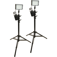 

Bescor Field Pro FP-180KL Bi-Colored Dual LED & 5 Hour Battery Studio Lighting Kit, Includes 2x FP-180 Bi-Color LED Light, 2x LS-180 Stand, 2x FP-98NC Battery Pack