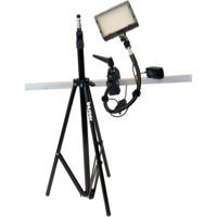 

Bescor GRIP-181K Gripper Gooseneck Bi-Color 1-Light Kit, Includes 1x FP-180 Dimmable LED Light, Gooseneck Arm, Gripper Clamp, AC-180 Power Supply and LS-180 Light Stand