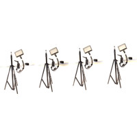 

Bescor Grip-184K Gripper Gooseneck Bi-Color 4-Light Kit, Includes 4x FP-180 Dimmable LED Light, 4x Gooseneck Arm, 4x Gripper Clamp, 4x AC-180 Power Supply and 4x LS-180 Light Stand