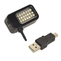 

Bescor LED-21 18-watt Self Powered Smart Phone LED Light, Mounts on 3.5mm Headphone Jack