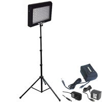 

Bescor LED95DSB 95W Single LED Studio Lighting & Battery Kit, Includes LED-95DK2 LED Light, Light Stand, AC Adapter, External Battery with Charger