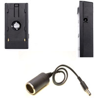 

Bescor NPFPLATECIG L Series NPF Battery Plate Convert Battery to 12vdc 25W with Cigarette Socket Output Power Adapter