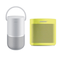 

Bose Portable Home Speaker, Luxe Silver - With Bose SoundLink Color Bluetooth Speaker II, Yellow Citron