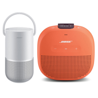 

Bose Portable Home Speaker, Luxe Silver - With Bose SoundLink Micro Bluetooth Speaker, Orange
