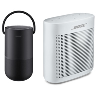 

Bose Portable Home Speaker, Triple Black - With Bose SoundLink Color Bluetooth Speaker II, Pearl White