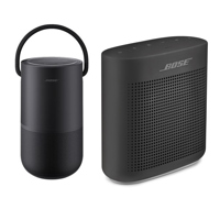 

Bose Portable Home Speaker, Triple Black - With Bose SoundLink Color Bluetooth Speaker II, Soft Black