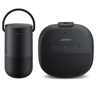 

Bose Portable Home Speaker, Triple Black - With Bose SoundLink Micro Bluetooth Speaker, Black