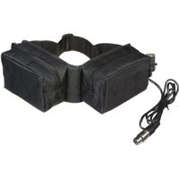 

Bescor 12v 14.4 amp Four Pouch Battery Belt with 1 Cigarette & 1 XLR Power Connection, without Charger