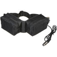 

Bescor 12V 7.2 amp Two Pouch Battery Belt with 1 Cigarette & 1 XLR Power Connection, Without Charger