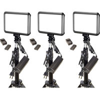 

Bescor Specter Slim Line Bi-Color 3-Light Kit with Battery & Charger