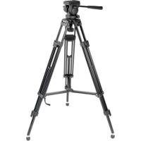 

Bescor TH-770 Aluminum 2-Stage Tripod with 65mm Ball Base Fluid Head, Mid-Level Spreader & Case, Supports 15 lbs