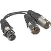 

Bescor 4-pin XLR Female to Dual 4-pin XLR Male "Y" Cable, 5'.