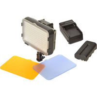 

Bescor XT160 160 Bulb Dimmable Bi-Color LED On-Camera Light with BP18W Battery and Charger