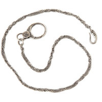 

Barber Shop Braided Brass Pocket Chain, Antique Silver Color